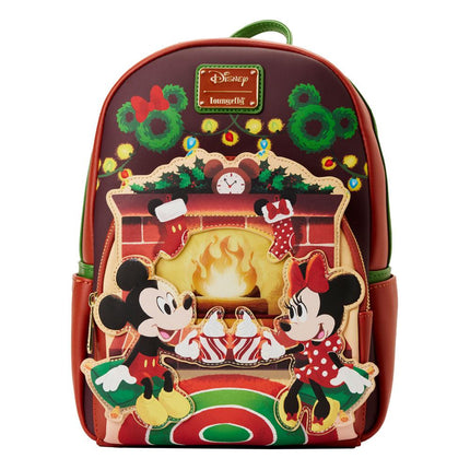 Mickey & Minnie Hot Cocoa Fireplace Light Up Disney by Loungefly Backpack