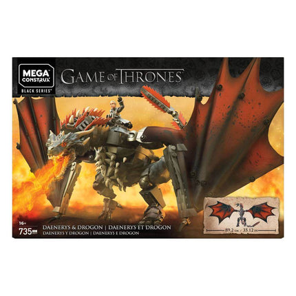 Game of Thrones Mega Construx Black Series Zestaw konstrukcyjny Daenerys &amp; Drogon