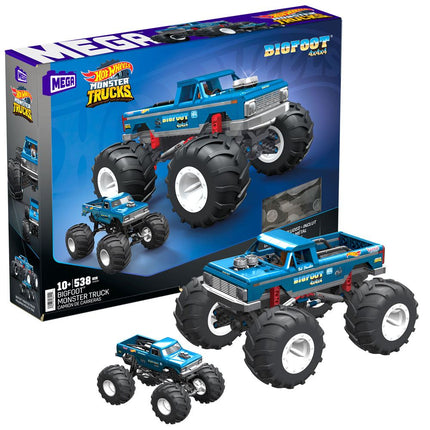 Hot Wheels Monster Trucks Mega Construx Construction Set Bigfoot Monster Truck