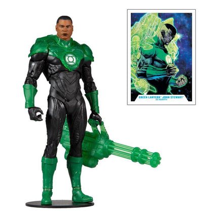 Green Lantern (John Stewart) DC Multiverse Action Figure Modern Comic  18 cm
