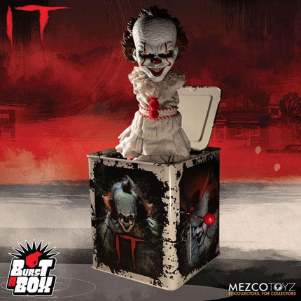 Pennywise 36cm Burst a Box Scatola Musicale Stephen King's It 2017 Mezco Toys