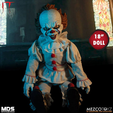 Pennywise 46 cm Roto Plush Doll Stephen Kings It 2017 MDS Mezco Toys