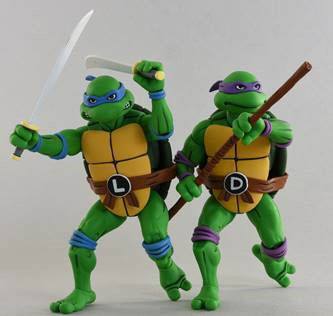 Leonardo e Donatello Teenage Mutant Ninja Turtles Action Figure 2-Pack  18 cm NECA 54102