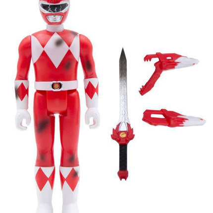 Mighty Morphin Power Rangers ReAction Figurka Czerwony Ranger (uszkodzony w bitwie) 10cm