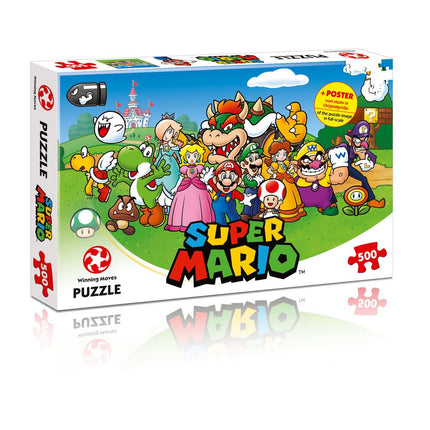 Super Mario Jigsaw Puzzle Mario & Friends 500 Pieces with Poster