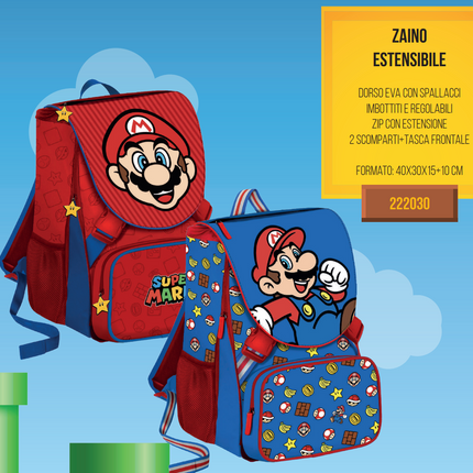 Wysuwany plecak szkolny Super Mario 2022/2023